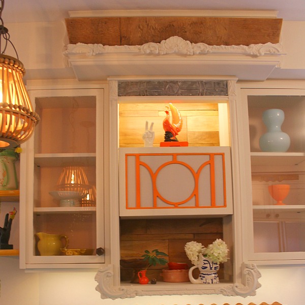 Boho style and quirky vintage charm in a colorful, playful, custom kitchen by Jenny Sweeney. #colorfulkitchen #kitchendesign #bohodecor #colorfuldecor #interiordesign #eclectic