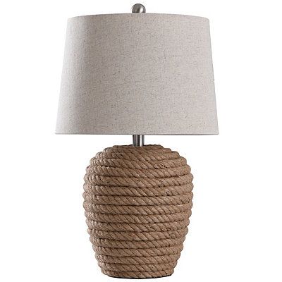 Natural rope wrapped lamp - Helston from Overstock