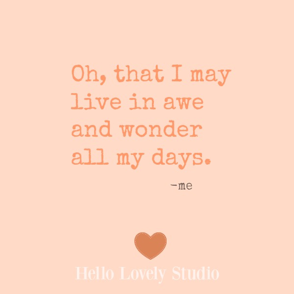 Inspirational quote to encourage and uplift on Hello Lovely Studio. #quotes #wonder #inspiration #goodness #encouragement