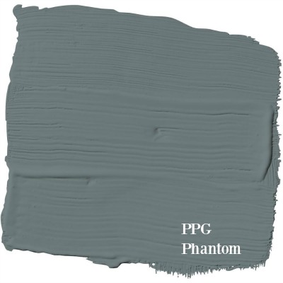 PPG Phantom paint color is a mysterious blue grey paint. Come see more of it and steal Leanne Ford's paint colors for yourself! #leanneford #paintcolors #ppgphantom