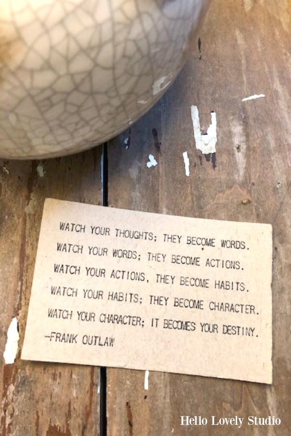 Inspirational quote on kraft paper cards to motivate, encourage, and uplift - Hello Lovely Studio. COME DISCOVER more inspiring words of wisdom, encouraging quotes, and affirmations on Hello Lovely Studio.