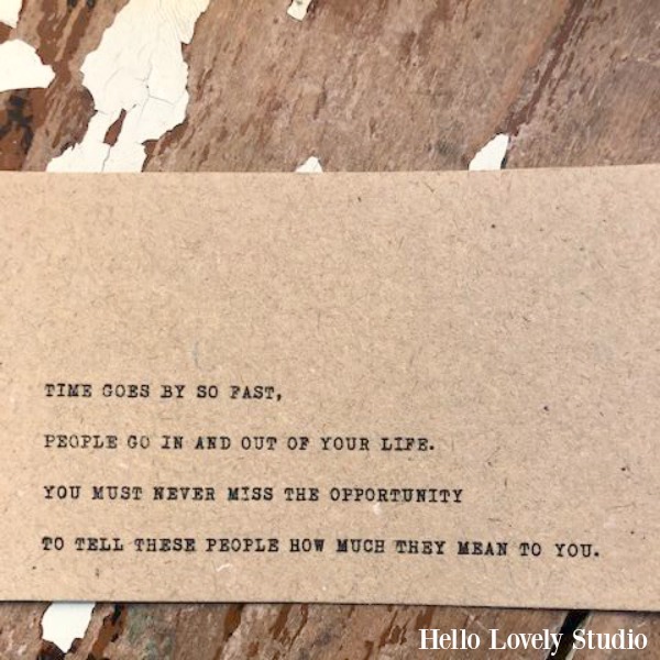 Inspirational quote on kraft paper cards to motivate, encourage, and uplift - Hello Lovely Studio. COME DISCOVER more inspiring words of wisdom, encouraging quotes, and affirmations on Hello Lovely Studio.