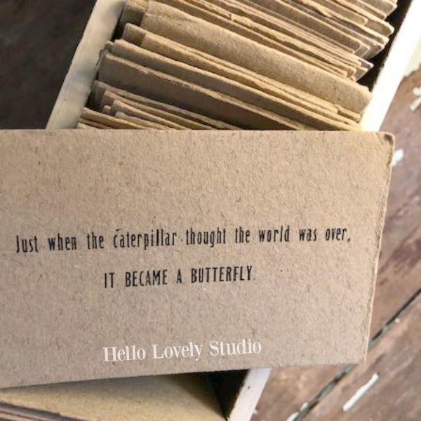 Inspirational quote on kraft paper cards to motivate, encourage, and uplift - Hello Lovely Studio. COME SEE THESE 33 Gorgeous Inspirational Quotes to Encourage, Motivational Messages & Affirmation Cards to Uplift!