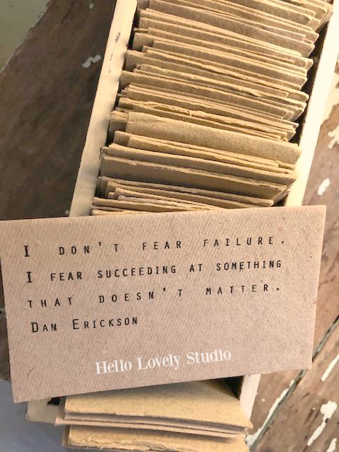 Inspirational quote on kraft paper cards to motivate, encourage, and uplift - Hello Lovely Studio. COME SEE THESE 33 Gorgeous Inspirational Quotes to Encourage, Motivational Messages & Affirmation Cards to Uplift!