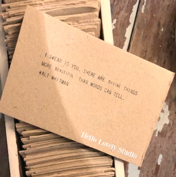 Inspirational quote on kraft paper cards to motivate, encourage, and uplift - Hello Lovely Studio. COME SEE THESE 33 Gorgeous Inspirational Quotes to Encourage, Motivational Messages & Affirmation Cards to Uplift!