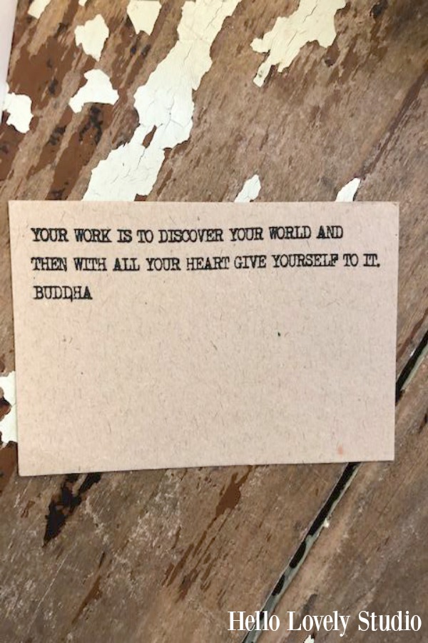 Inspirational quote on kraft paper cards to motivate, encourage, and uplift - Hello Lovely Studio. COME DISCOVER more inspiring words of wisdom, encouraging quotes, and affirmations on Hello Lovely Studio.