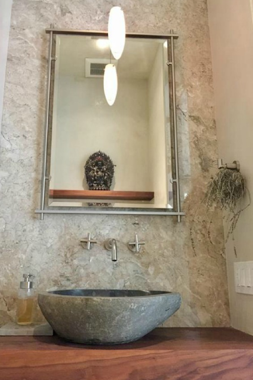 Detail of stone sink and exquisite architecture and interior design. #southamptonhomes #bathroom #stonesink #belgianstyle