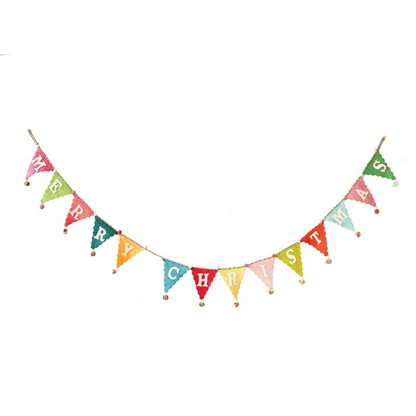 Colorful Christmas pennant banner. #christmasdecor #banner #pennant