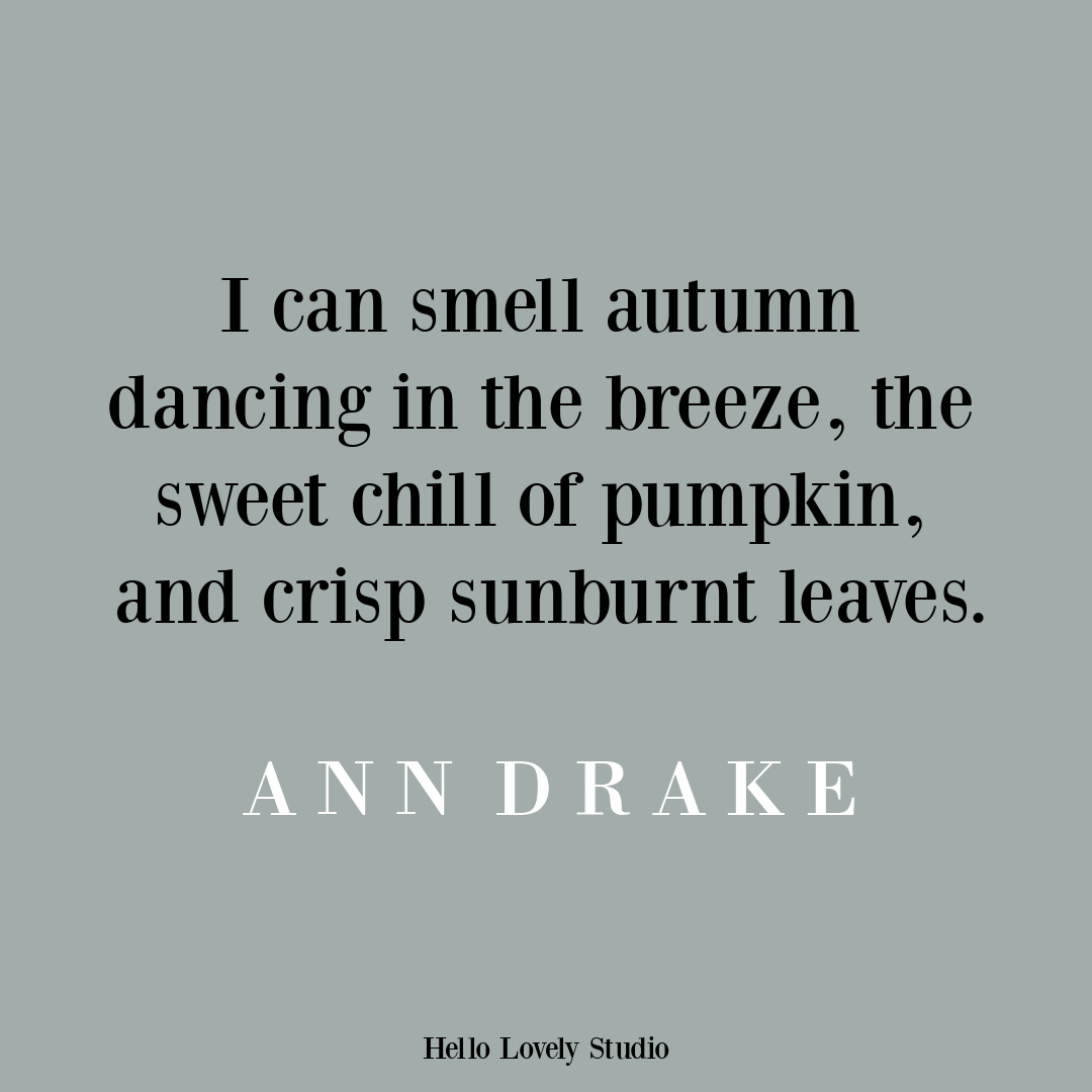 Autumn or Fall Quote to inspire and soothe - Hello Lovely Studio. #fallquotes #autumnquotes #inspirationalquotes