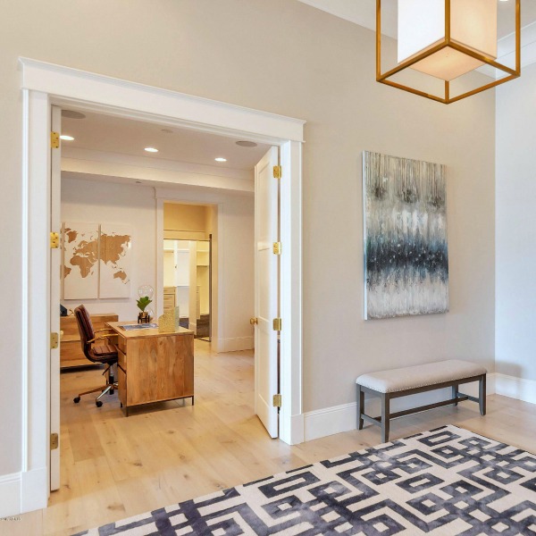 Entry foyer in a modern French home in Queen Creek. #modernfrench #entry #interiordesign