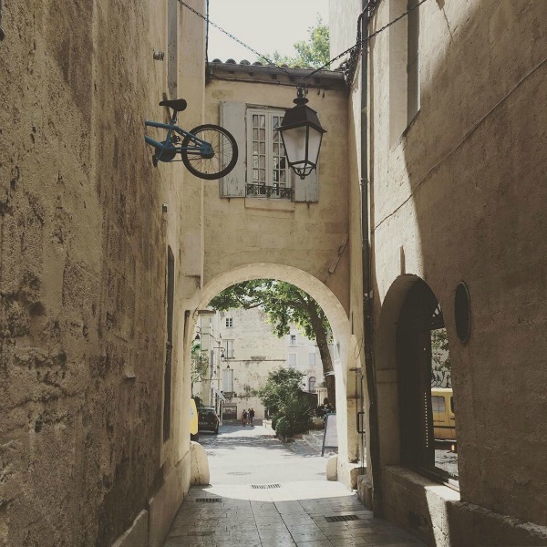 Soothing muted tones of the stucco buildings in Montpellier - Taste of France. #france #montpellier #architecture