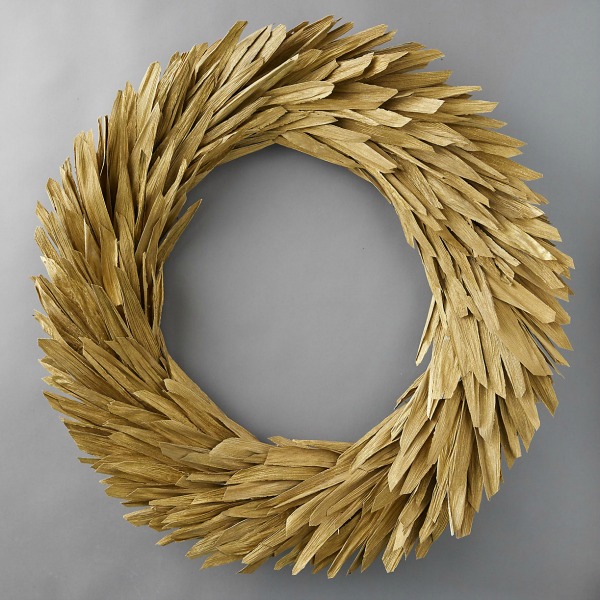 Preserved corn husk wreath from Terrain