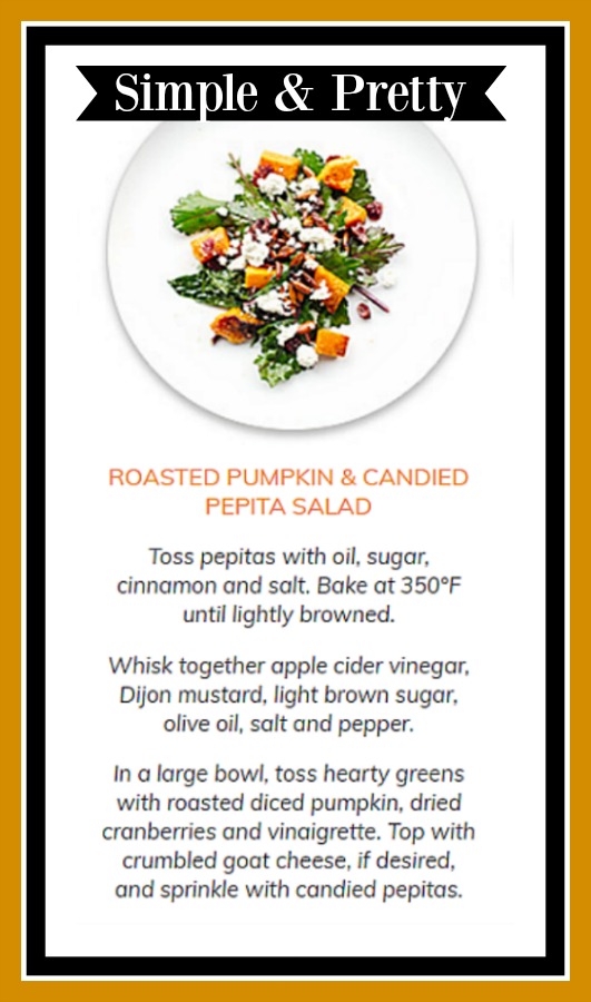 Yummy and healthy salad recipe with pumpkins and pepitas from Williams Sonoma. #pumpkinrecipe #fallrecipe #salad #recipes #healthy