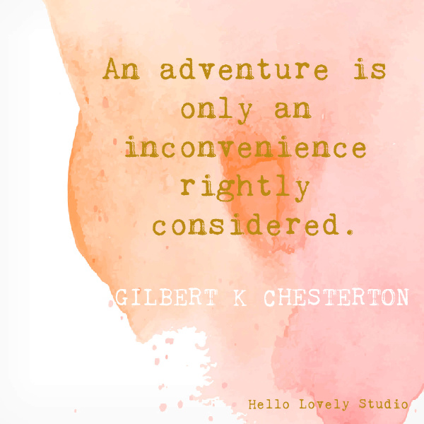 Chesterton whimsical inspirational quote on Hello Lovely Studio on a watercolor background. #whimsicalquotes #inspirationalquotes #hellolovelystudio