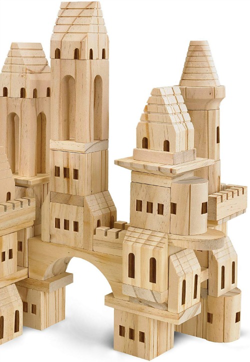 FAO Schwarz Wooden Castle Building Blocks - Come discover Holiday Gift Guides from 7 of Your Favorite Bloggers!