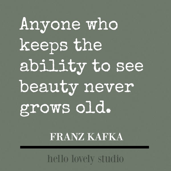 Inspirational quote about beauty from Franz Kafka. #kafka #inspirationalquote #quotes