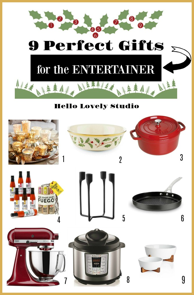 You'll love these 9 Awesome Gift Ideas for Folks Who Like to Entertain plus a bunch of holiday entertaining essentials! #entertaining #giftguide #holidaygiftguide