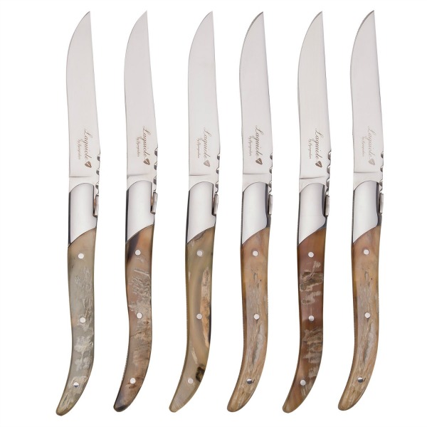 Laguiole wood handle steak knife set  - Come explore Thanksgiving table decor! 