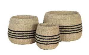 French Stripe Basket Set