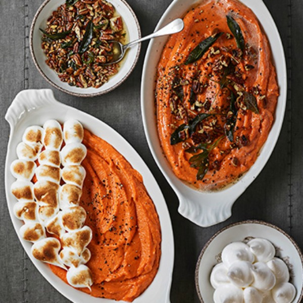 Yummy sweet potato side dishes for the Thanksgiving feast! #thanksgivingmenu #sweepotatoes