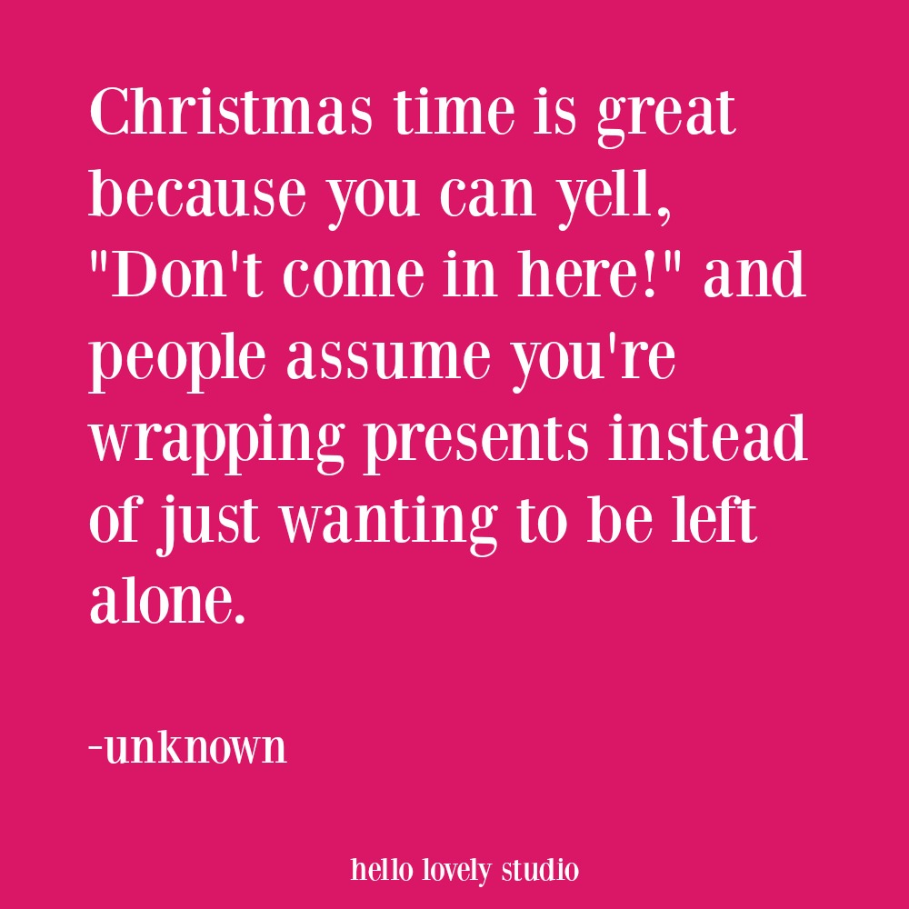 Funny Christmas quote and holiday humor. #holidayhumor #funnyquote #holidays