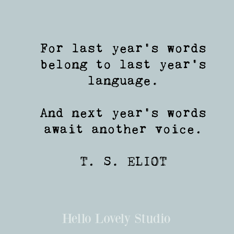 Inspiring New Year quote to promote hope, peace, love, and encouragement in the days ahead - Hello Lovely Studio. #quotes #newyearquotes #encouragementquotes