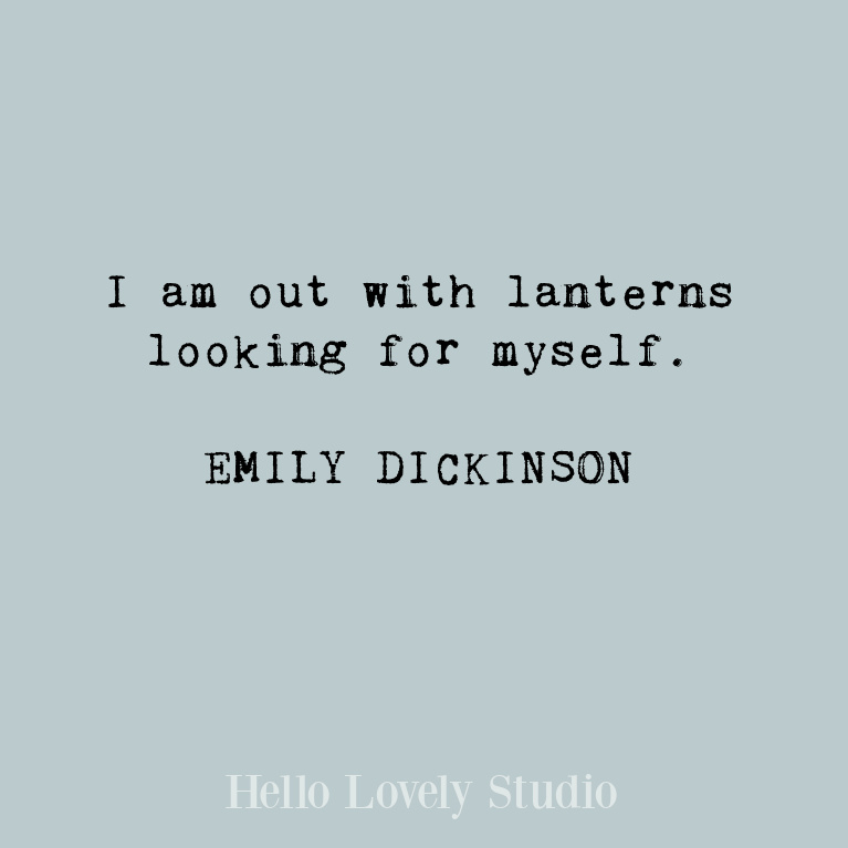 Emily Dickinson inspirational quote about introspection. #quotes #emilydickinson