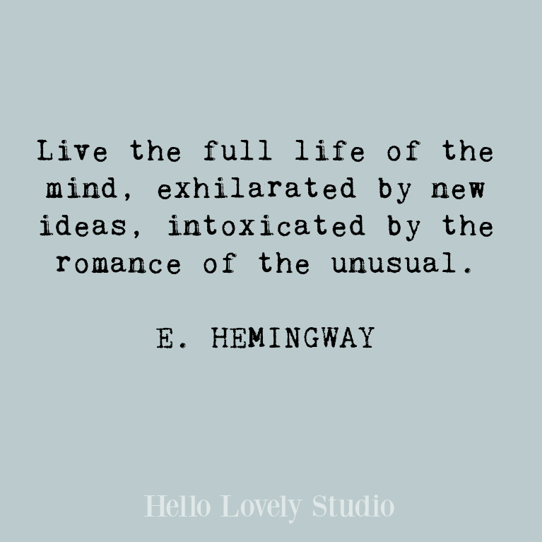 Hemingway inspirational quote about life. #quotes #hemingway #lifequote #passionquote