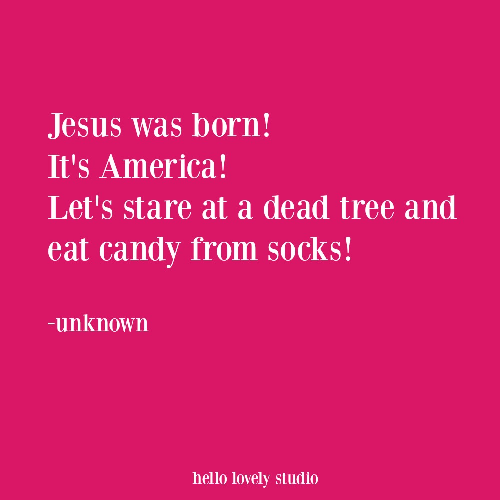 Funny Christmas quote and holiday humor. #holidayhumor #funnyquote #holidays