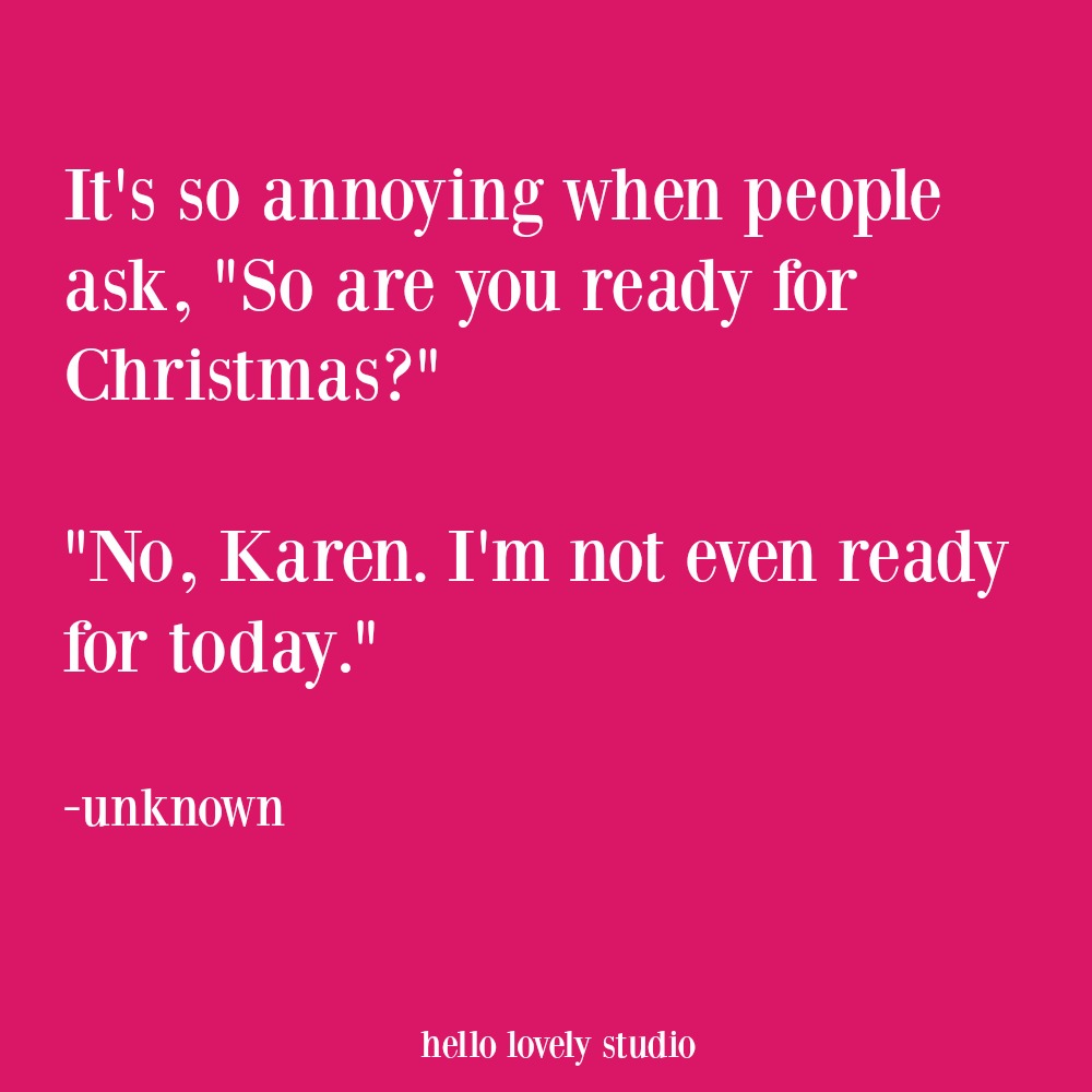 Funny Christmas quote and holiday humor. #holidayhumor #funnyquote #holidays