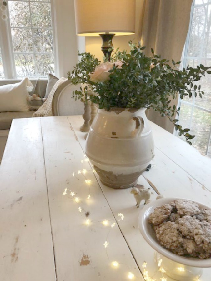 White farmhouse Christmas - Hello Lovely Studio. How to Make My Favorite Christmas Cookie Recipe & Holiday Favorites!