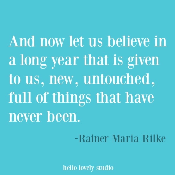 Love inspirational quote from Rilke and heartwarming words of hope. #hellolovelystudio #inspirationalquote #quotes #lovequote