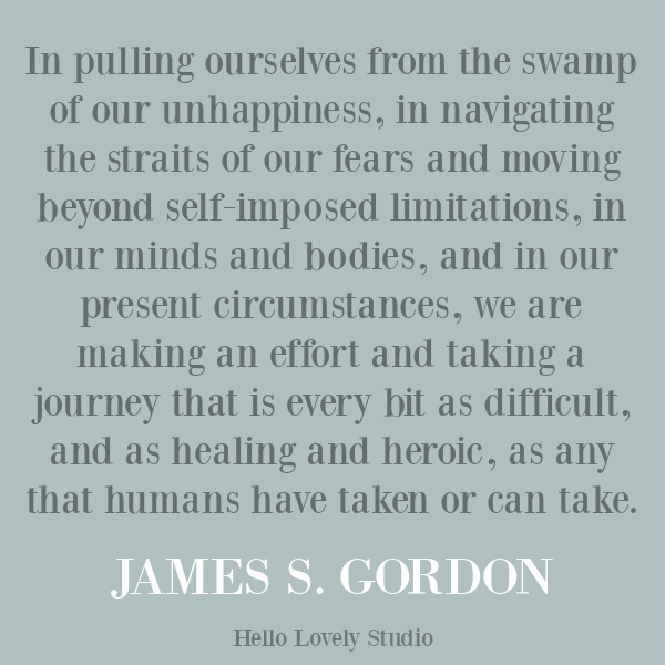 James Gordon quote about struggle and despair on Hello Lovely Studio. #strugglequotes #emotionalwellness #depressionquote