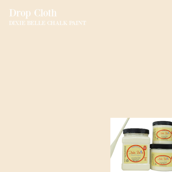 Drop Cloth Dixie Belle Chalk Paint color is a soft linen with warmth. #linen #dropcloth #dixiebelle #chalkpaints #paintcolors