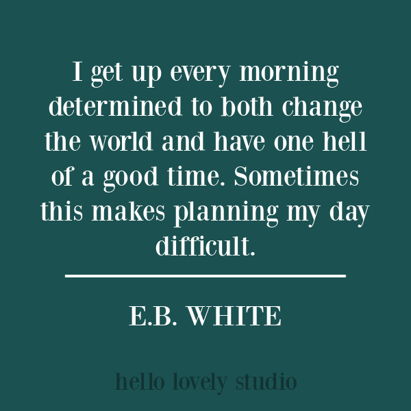 Funny E. B. White quote on Hello Lovely Studio. #funnyquotes #humor #quotes #ebwhite