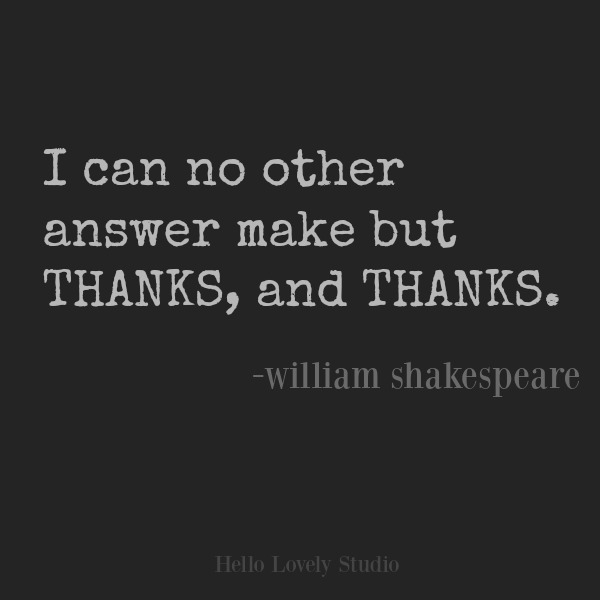 Shakespeare quote about gratitude. #inspirationalquote #gratitude #shakespeare #quotes