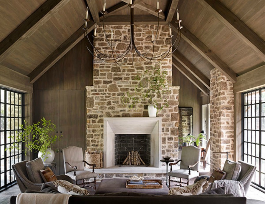 Timeless architecture and design by Atlanta-based Jeffrey Dungan who mixes rustic with elegant in luxury home design. #architecture #luxuryhome #jeffreydungan #timelessdesign #sophisticateddesign