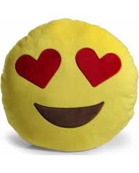 Emoji Heart Eye Pillow