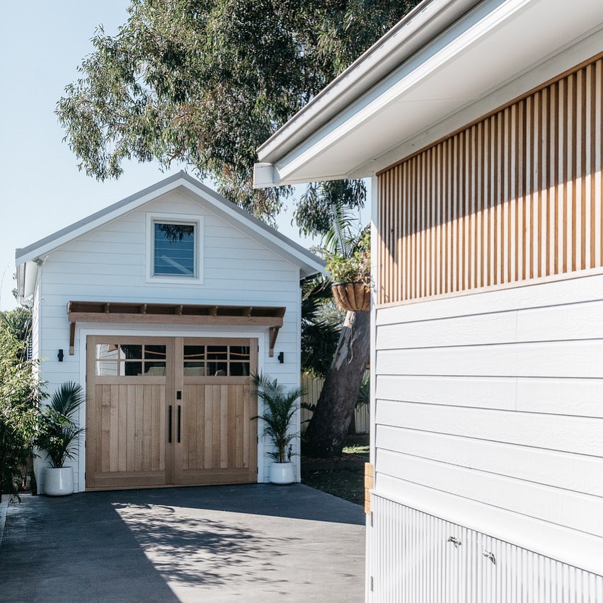 Charming barn style backyard guest house with loft - Loughlin Furniture. #backyardbarn #sheshed #cabana #guesthouse #farmhousedesign