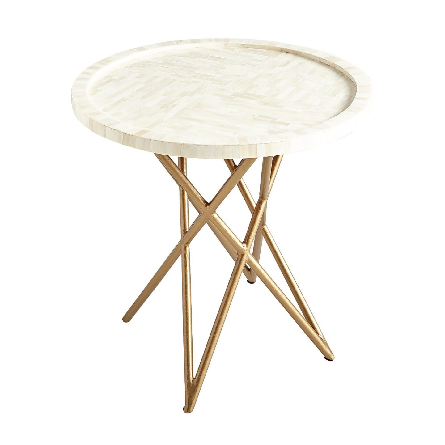 Bone inlay accent table