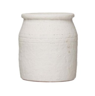 Cream distressed terracotta pot