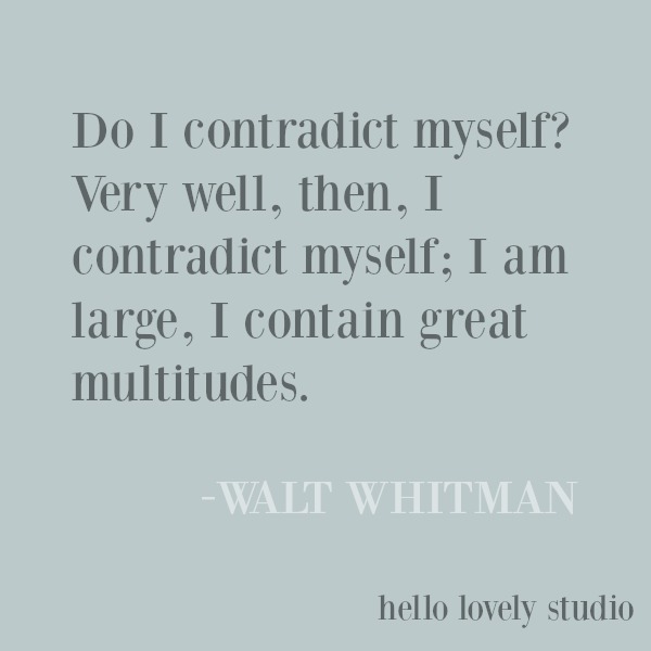 Inspirational quote from Walt Whitman on Hello Lovely Studio. #inspirationalquote #waltwhitman #quotes