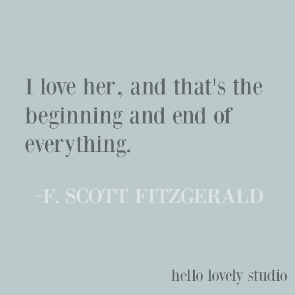 Inspirational quote by Fitzgerald about love on Hello Lovely Studio. #quotes #fitzgerald #lovequote #inspirationalquote