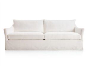 White Slipcovered Sofa