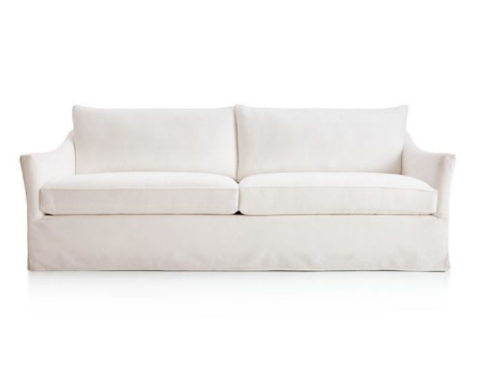 Keely White Slipcovered Sofa - Crate & Barrel