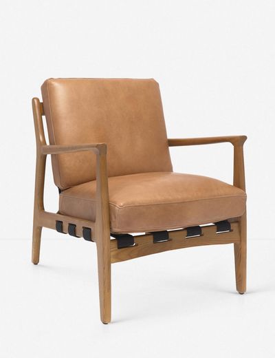 Kenneth leather chair in brown