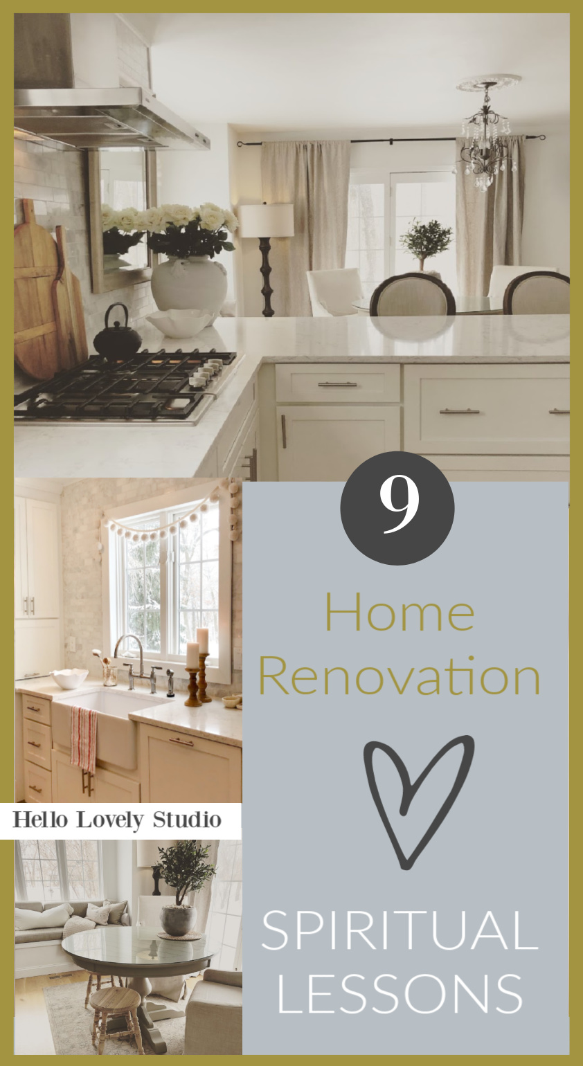 9 home renovation spiritual lessons on Hello Lovely Studio. #homerenovation #spiritualjourney #soulfuldesign