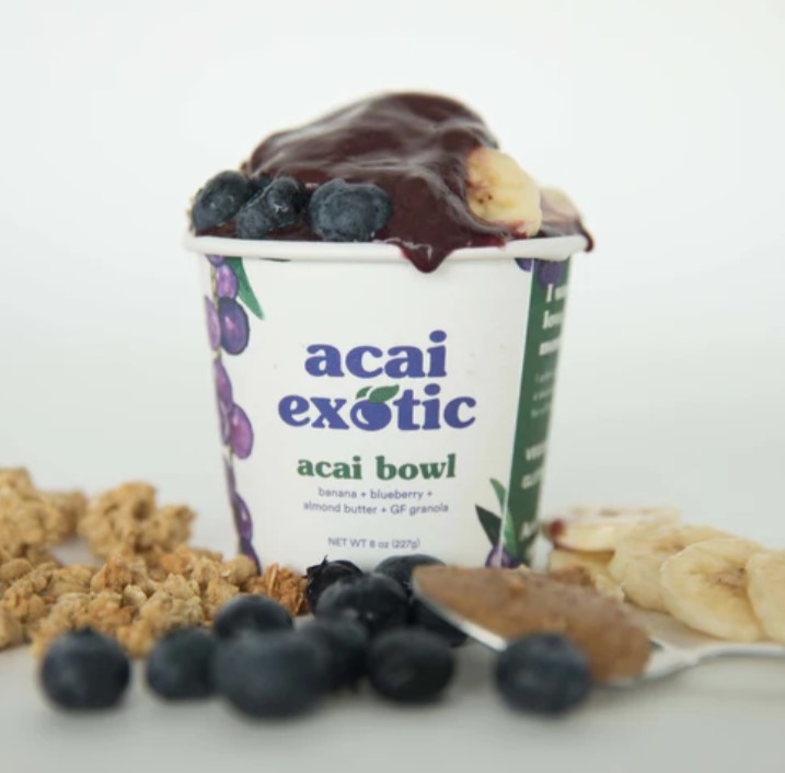 Acai Exotic acai bowl with almond butter and GF granola. #acaibowls
