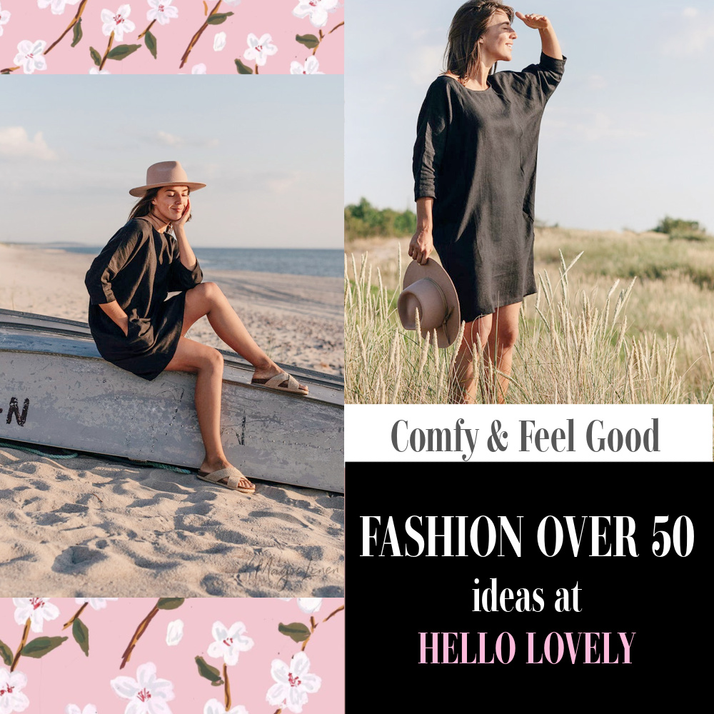 Comfy feel good Fashion Over 50 ideas at Hello Lovely - come explore layering pieces. #shopthelook #fashionover50 #over50fashion