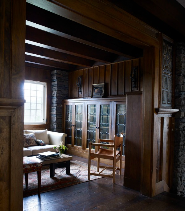 Breathtaking and handsome design in a Rocky Mountain retreat by IKB. #mountainlodge #interiordesign #luxuryhome